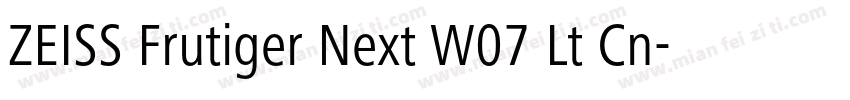 ZEISS Frutiger Next W07 Lt Cn字体转换